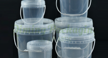 Transparent Clear Buckets with Lids