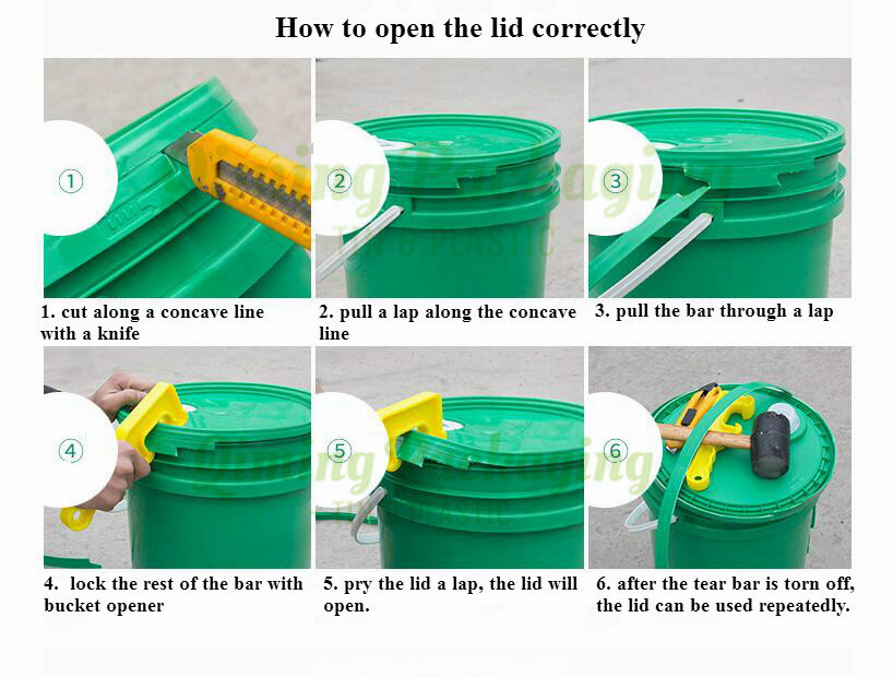 used plastic buckets with lids