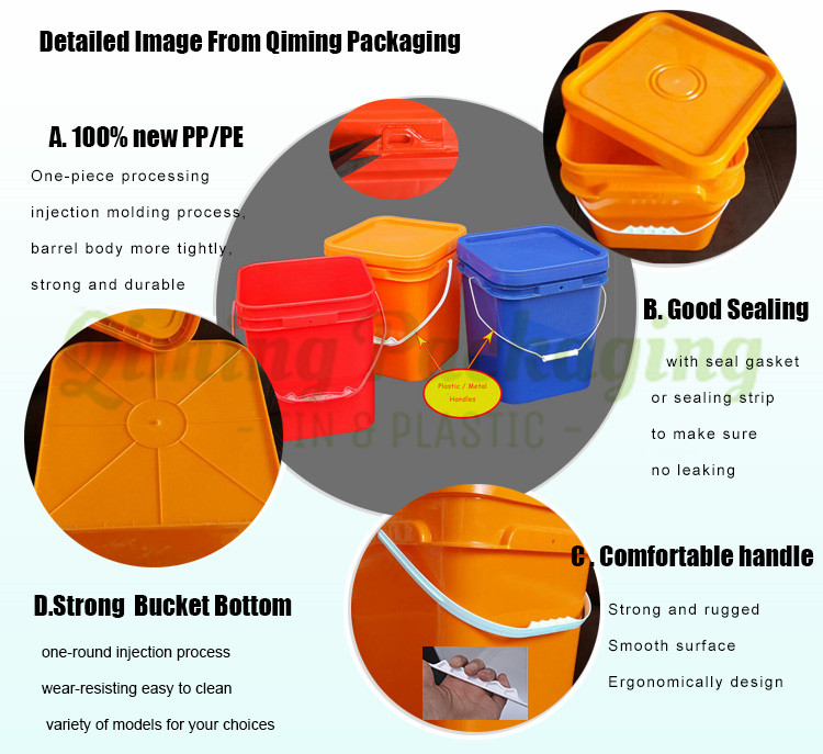 plastics quare buckets