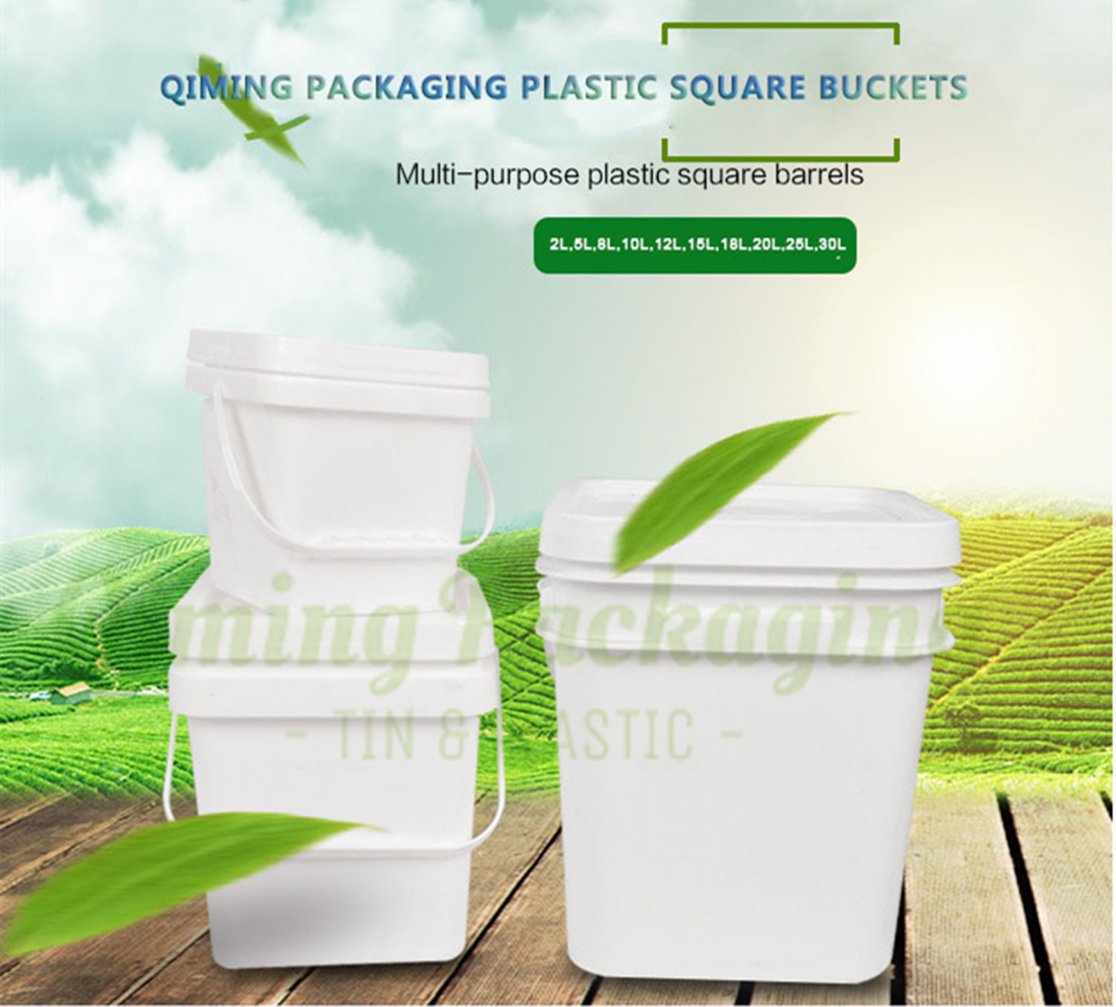 plastic square bucket