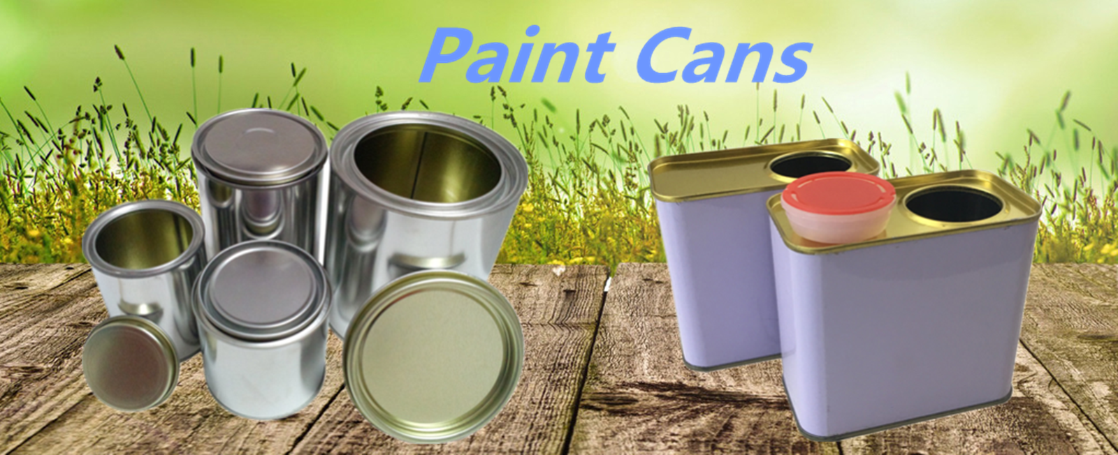 empty paint cans round paint cans rectangle paint tin cans