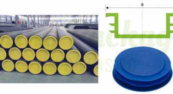 Plastic end caps for large diameter pipe
