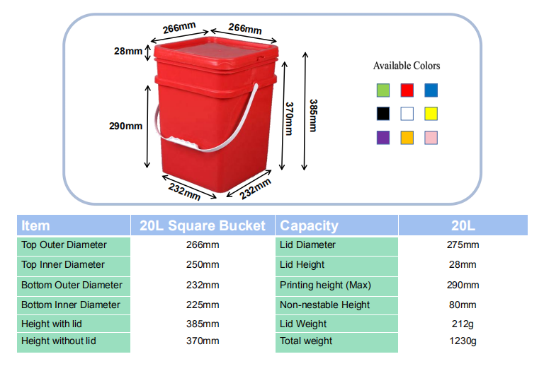 20 litre plastic buckets for sale online sale