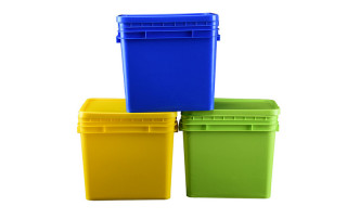 rectangle plastic buckets pails with lids