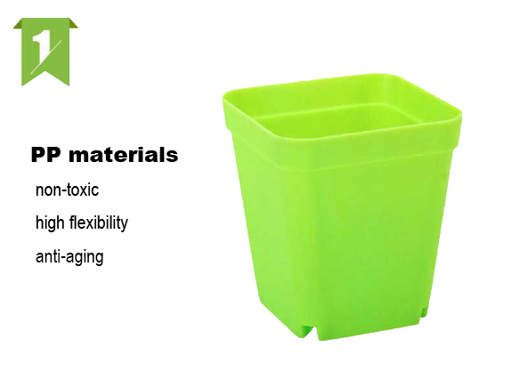 features of square plastic flower buckets