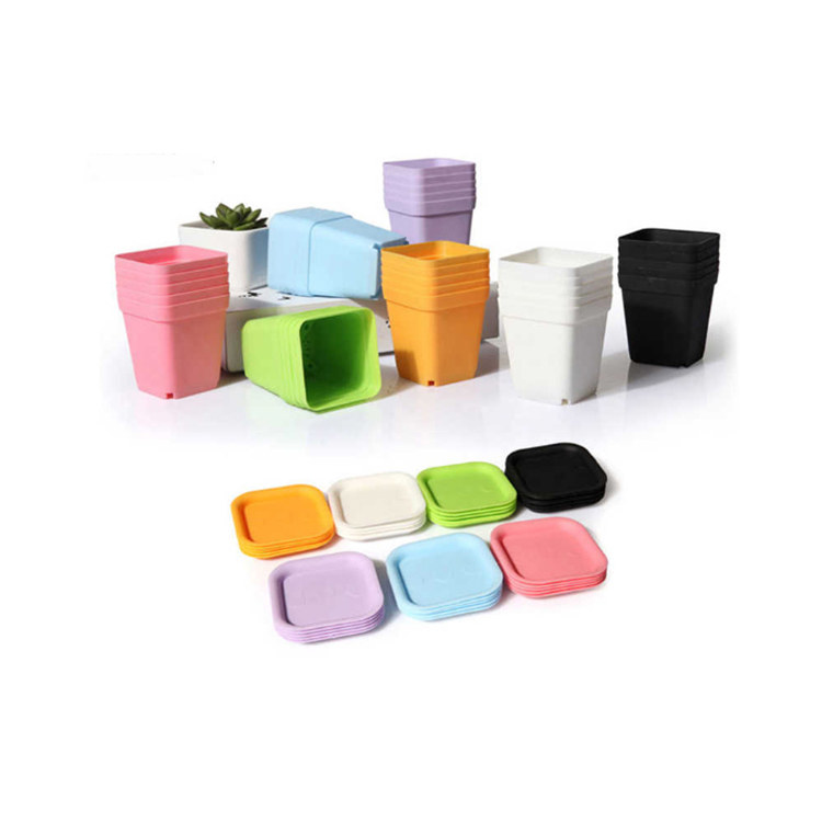 square plastic flower buckets plastic flower pots
