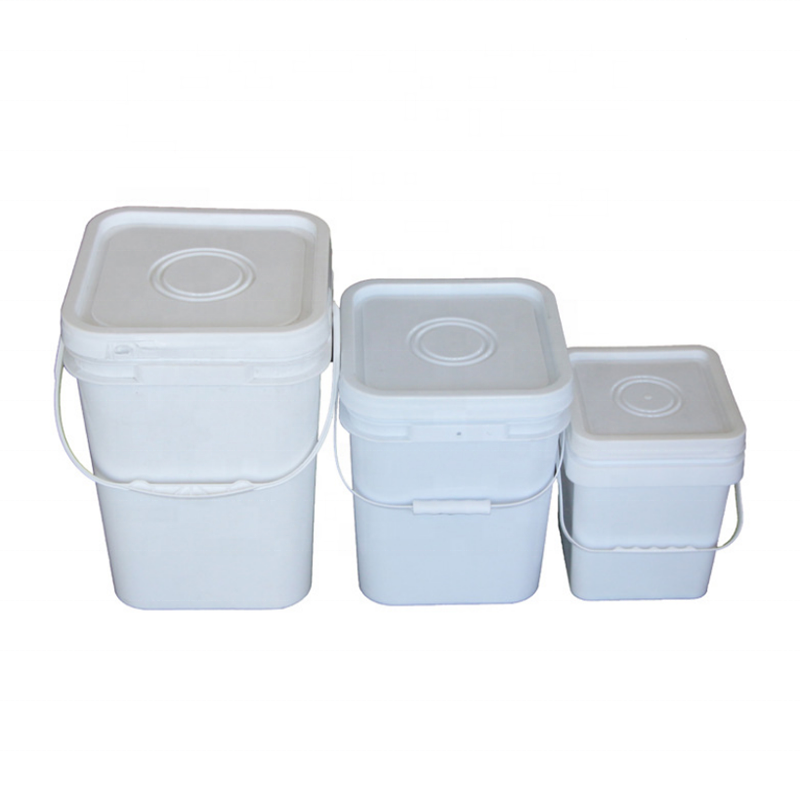 food grade square plastic buckets with lids