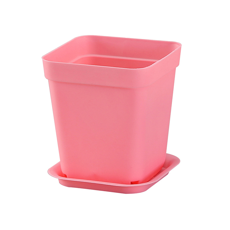 garden desktop square plastic flower pot