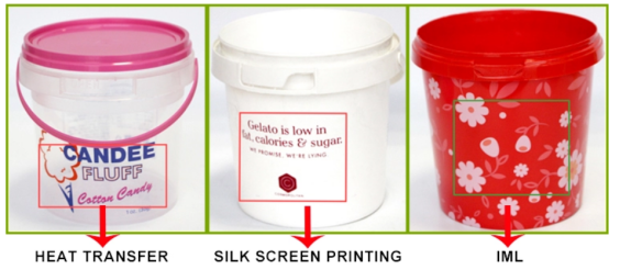printing of square plastic buckets pails fro sale