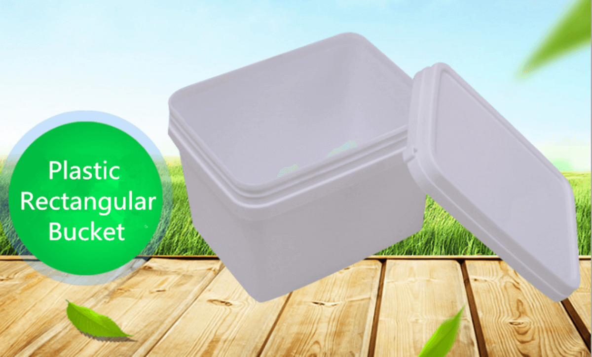 plastic rectangular bucket pail