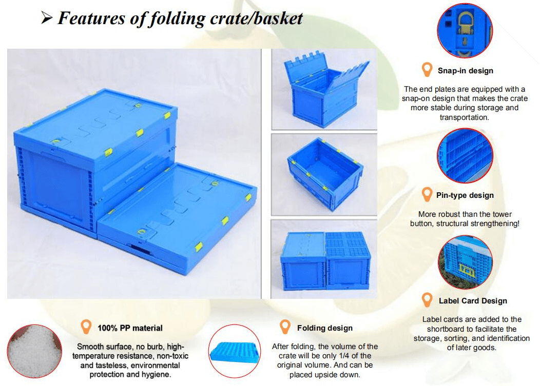 collapsible plastic crates