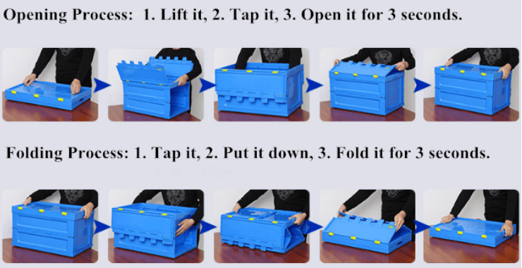 collapsible plastic crates