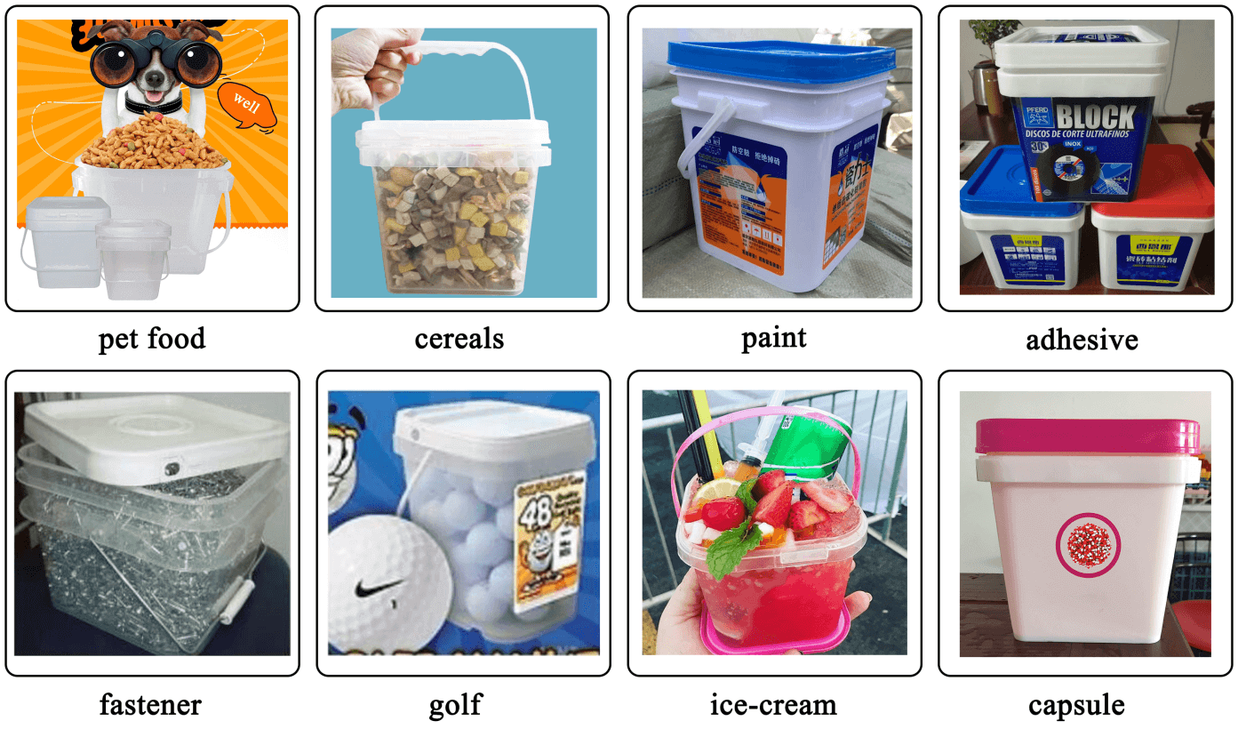 plastic square buckets pails