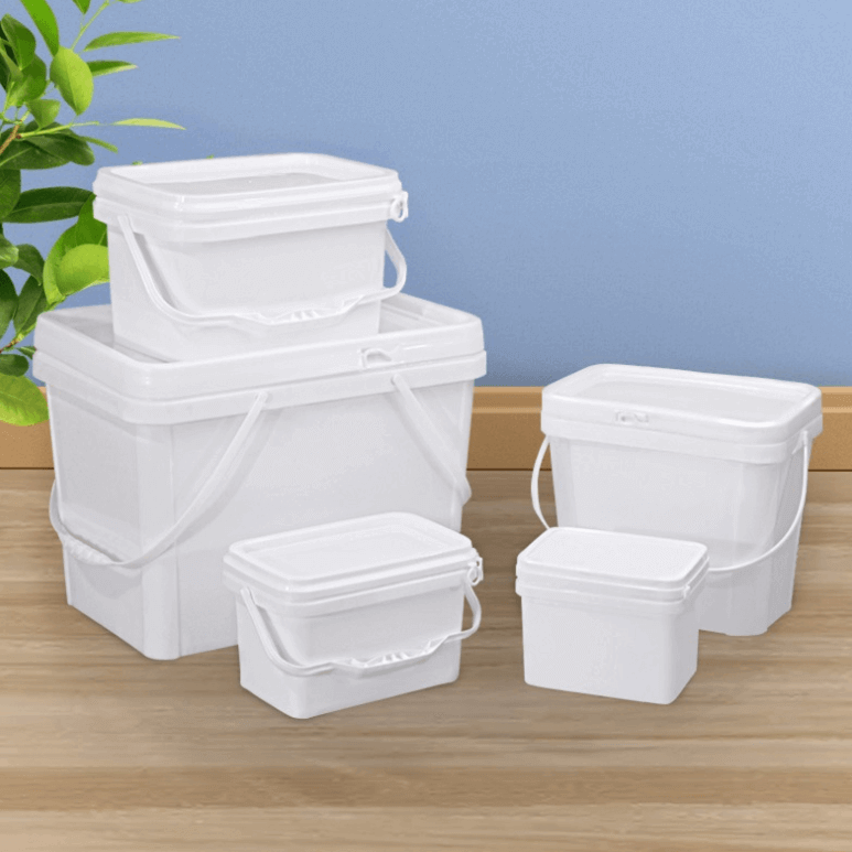 rectangle plastic buckets with lid manufacture free sample