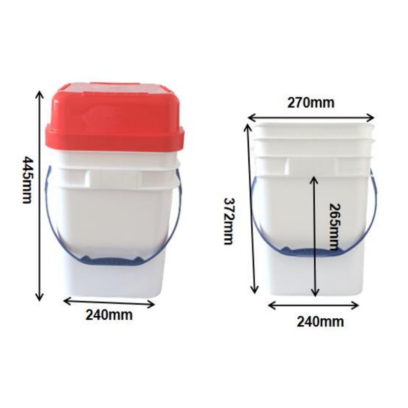 qiming square plastic buckets With deep lids