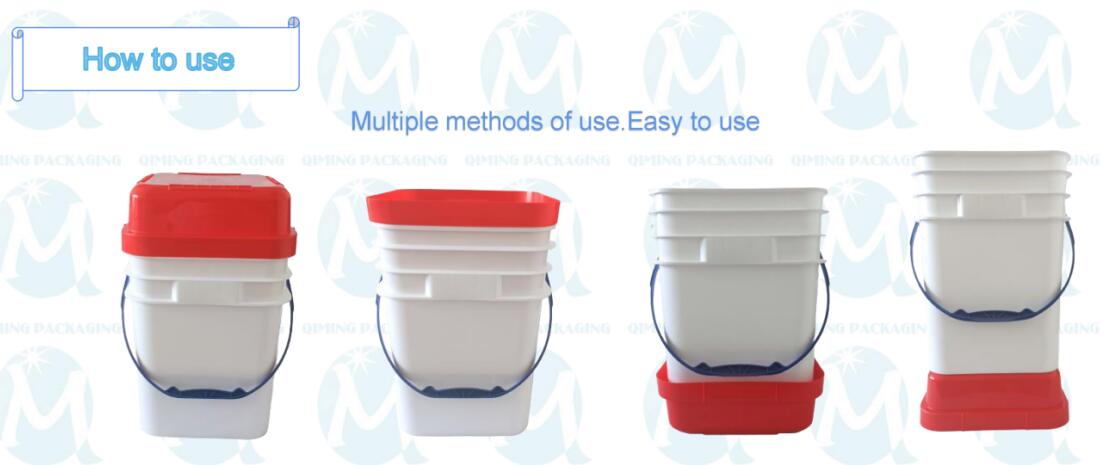 Qiming packaging 20L plastic buckets